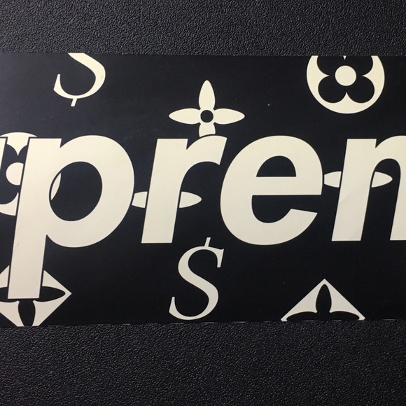 Supreme Louis Vuitton Black Box Logo Sticker RARE 2000 - Picture 3 of 4